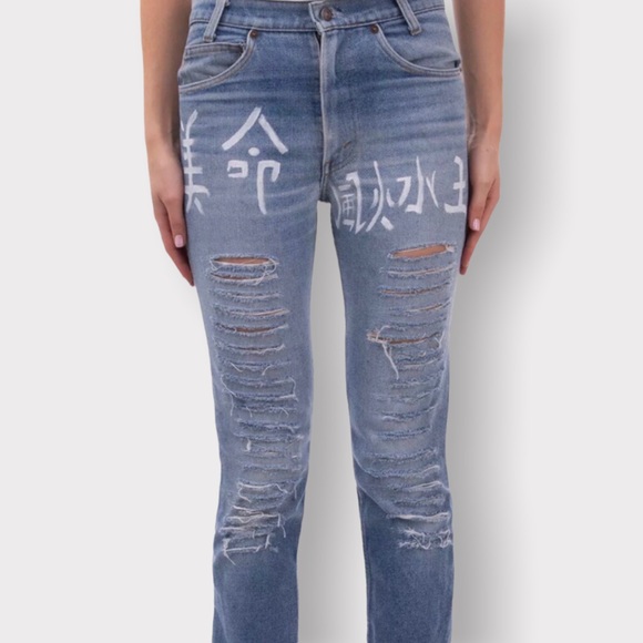 RARE!! History Repeats By Michele Rossi, Reworked Vintage Levi’s, Size S - Picture 10 of 16